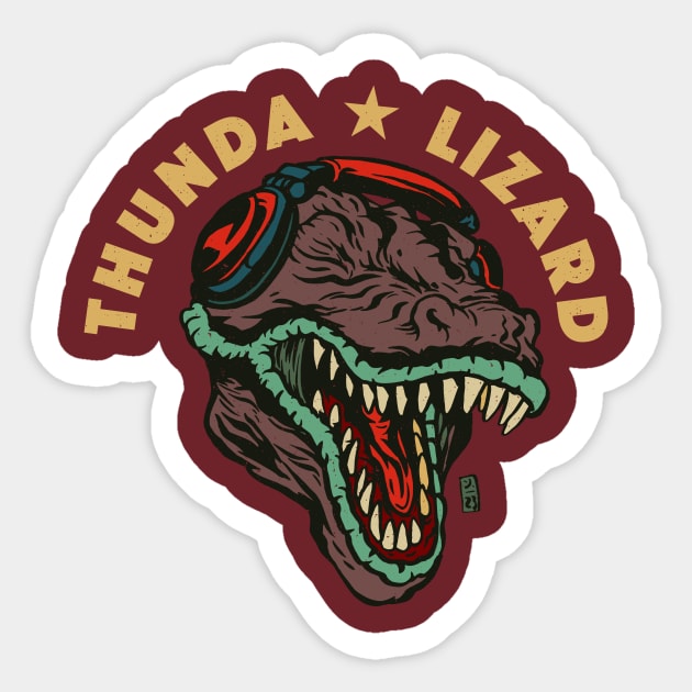 Thunda Lizard Sticker by Thomcat23